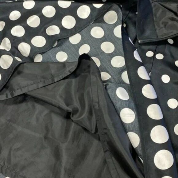 Rare Vintage Pendleton Black and White Polka Dot A-Line Pleated Skirt Small - Picture 3 of 11